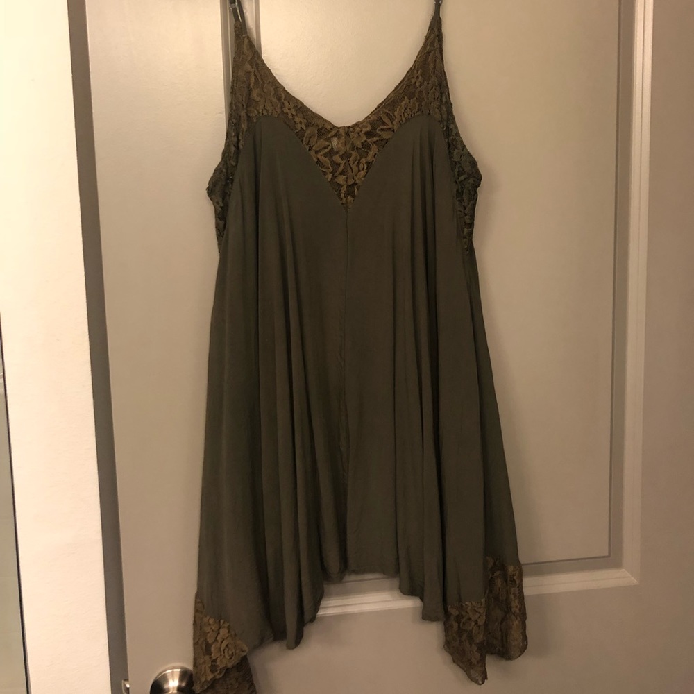 Boutique Tank with Handkerchief Hem